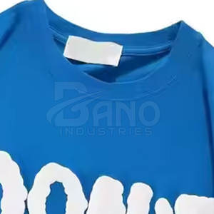 T-shirts imprimés bouffants personnalisés de dernière conception fabriqués au Pakistan Style de rue en gros coton/fibre de bambou - Product Image 5