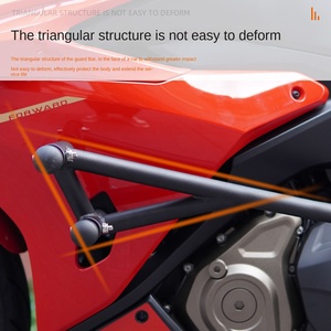Per Qianjiang Race 450AMT barra competitiva di assicurazione motociclistica nuova condizione in acciaio al carbonio nero opaco, barra anticaduta modificata - Product Image 3