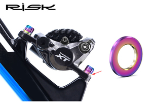 Nguy cơ M5/M6 hợp kim titan 10PCS SET máy giặt Gasket Nut Bolt Vòng phẳng seal Assortment Kit GR5(TC4) vít Gasket cho xe đạp - Product Image 5