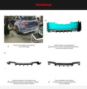 Labio de parachoques trasero S5 de fibra de carbono Prepreg seco de alto brillo para Audi S5 B9 <span class=keywords><strong>A5</strong></span> Sline <span class=keywords><strong>Sportback</strong></span> de 4 puertas 2020-2023 - Product Image 6