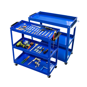 LEADLOONG Carro de herramientas rodantes de <span class=keywords><strong>3</strong></span> niveles Carro de servicio industrial Carro de utilidad de acero resistente Diseño de organizador de herramientas para garaje - Product Image 2