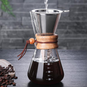 Pot à café <span class=keywords><strong>en</strong></span> <span class=keywords><strong>verre</strong></span> personnalisé à double paroi inhabituel résistant à la chaleur <span class=keywords><strong>Chemex</strong></span> <span class=keywords><strong>verre</strong></span> verser sur <span class=keywords><strong>cafetière</strong></span> avec infuseur - Product Image 4
