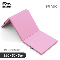 Tapis de yoga en gros, équipement de jeu souple, tapis d'entraînement de gymnastique pliables et écologiques, tapis triple pliage antidérapants en PVC+EPE PU