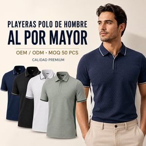 Chemises polo pour homme en gros, col jacquard personnalisé, fabrication OEM ODM, fournisseur et fabricant en gros - Product Image 1