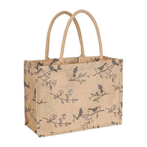 Bolsa de Yute Ecológica Birdsong, Venta al por Mayor, Personalizable, Ecológica, Reutilizable, de Lujo, para Compras - Product Image 1
