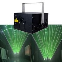 Láser de Haz de Control de Sonido ILDA a Todo Color Resistente al Agua, Luz Láser de Aluminio con Animación 3D para Teatro, Discoteca, Boda, Club, Evento, DJ