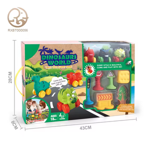 Ensemble de jouets de dessin animé en PVC pour bébé doux d'approvisionnement d'usine comprenant un <span class=keywords><strong>tapis</strong></span> de <span class=keywords><strong>jeu</strong></span> de voiture de <span class=keywords><strong>dinosaure</strong></span> pour les cadeaux d'anniversaire d'enfants dans un emballage de boîte - Product Image 5