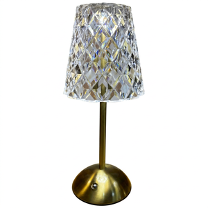 Lámpara de Escritorio Moderna con Pantalla de Cristal y Base de Latón, Luz LED Blanca Cálida de 3500K, Regulable, Alto CRI 80, para Dormitorio - Product Image 1