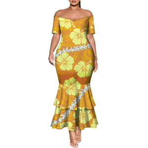 Polynesian Elei Tribal Design Customized <strong>Dance</strong> <strong>High</strong> <strong>Quality</strong> Party Fashion Trendy Casual <strong>Sexy</strong> Close-fitting Woman Fishtail <strong>Dress</strong>