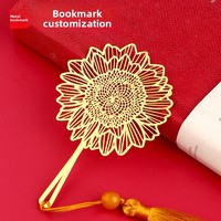Marque-pages en métal brossé ajouré de style chinois ancien, fabriqués par le fabricant, avec logo inclus ; Marque-pages d'inspiration antique