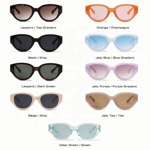 Nuevas Gafas de Sol de Moda con Logotipo Personalizado, Color Azul Morado Estilo Ojo de Gato, Protección UV400, Ovaladas para Mujer, 2021 - Product Image 6