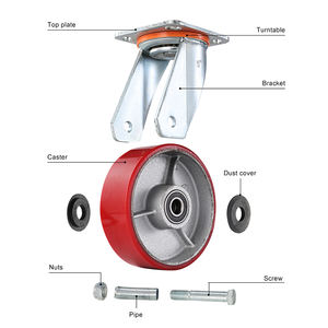 PU 300/350/400kg 6 Zoll drehbar Industrie 4 "5" 6 "<span class=keywords><strong>8</strong></span>" Castor <span class=keywords><strong>Heavy</strong></span> <span class=keywords><strong>Duty</strong></span> Wheel <span class=keywords><strong>Caster</strong></span> - Product Image 4