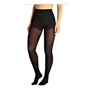 Pantimedias de Compresión Media para Mujer, Largas, Opacas, de Punto, de Spandex, Nailon y Algodón, para Uso Diario, Verano e Invierno - Product Image 1