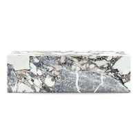 Newstar Salon Luxe Naturel Personnalisé Cube Chinois Calacatta Viola Marbre Plinthe Cube Table Basse