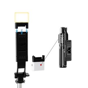 Pink Color Selfie Stick Custom Mini Foldable Mobile Phone Selfie Stick Tripod with Light - Product Image 3