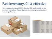Étiquette adhésive RFID UHF longue portée, puce U CODE 8, protocole EPCglobal Gen 2 pour le suivi des palettes en entrepôt, l'automatisation logistique