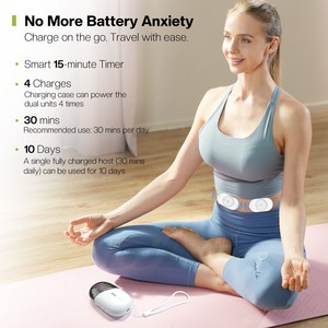 Masajeador TENS Inalámbrico de Doble Unidad con Estuche de Carga y Control Remoto, 4 Modos, Recargable, Control de Tiempo para Alivio del Dolor Corporal - Product Image 4