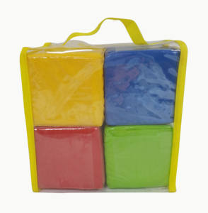 Оптовый набор кубиков 10 см – развивающая игра для раннего обучения, ПВХ кубики для детей с разноцветными узорами, в ПВХ упаковке - Product Image 2