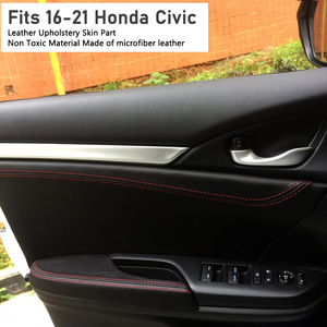 ชุดแต่งขอบประตูหนัง Honda Civic รุ่นที่ 10 สำหรับ 4 ประตู พร้อมที่วางแขน อุปกรณ์ตกแต่งภายใน ปี 2016-2021 - Product Image 5