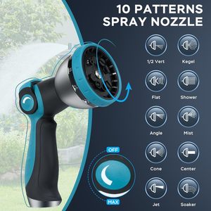 Household High Pressure Garden Hose <b>Set</b> 1 In PVC Watering Kit With 10 Function Zinc Alloy <b>Spray</b> Gun For Outdoor Use - Product Image 3