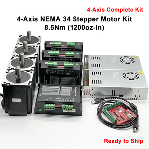 4-Axis 34 Motor Kit 8.5Nm (1200oz-in) with DM860 Drivers & 600W/80V Power Supplies for Router, Plasma Cutting - Product Image 1