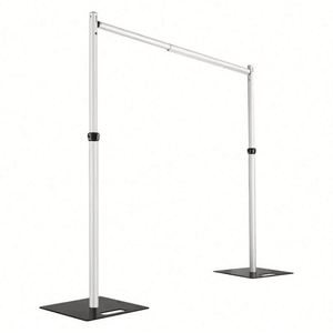 6-10 ft Adjustable Aluminum Single Horizontal Bar <b>Backdrop</b> <b>Stand</b> Curtain Decoration Pipes for Exhibition <b>Wedding</b> - Product Image 1