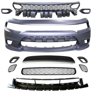 Pare-chocs avant <span class=keywords><strong>Dodge</strong></span> Charger <span class=keywords><strong>SRT</strong></span>, accessoires intérieurs de voiture, volant en fibre de carbone LED et blanc pour Charger 2015 2016 2017 201 - Product Image 2
