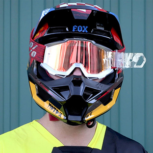 Film de protection laminé transparent <span class=keywords><strong>2</strong></span> x 7 pour lunettes de moto tout-terrain MX Optics, compatible avec les masques de moto tout-terrain - Product Image 6