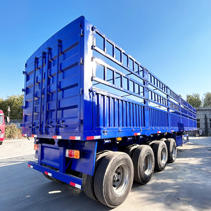 Semirremolque <span class=keywords><strong>de</strong></span> Carga <span class=keywords><strong>con</strong></span> Barandas Laterales <span class=keywords><strong>de</strong></span> 4 Ejes y 48 Pies para Camioneta - Product Image 2