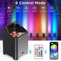 Projecteur PAR étanche à 12 LED, alimenté par batterie, avec télécommande sans fil, à changement de couleur, 12000 mAh, pour mariage, fête, camping