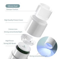 Lampe à ongles UV LED tactile OEM mini 2-en-1 avec tête en plastique, écran LCD, durcissement rapide, longue durée, puissance 3W, portable pour salon NA-63