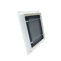 Grille d'aération double à lamelles en ABS, grille de retour d'air simple à lamelles avec charnière et grille métallique pour climatisation centralisée