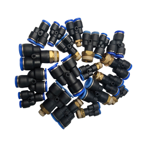 Raccord pneumatique rapide PE PX PY <span class=keywords><strong>PB</strong></span>, coupleur droit à insertion rapide pour tuyau d'air, connecteur pneumatique 1/4" à 1/2" - Product Image 1
