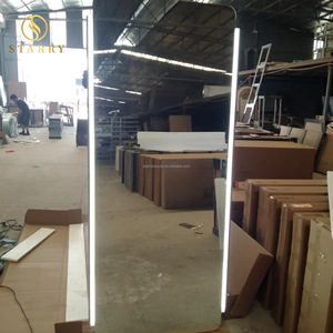 Miroirs de Salon de beauté, meubles de Salon de coiffure, miroir de Salon à Led avec lampes, Station de coiffure, miroir de maquillage - Product Image 4