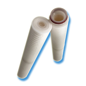 Cartucho de filtro de sedimentos plisado de membrana de microporos PES de 20 pulgadas, 0,1/0,5/5/10 micras para sistema de agua Ro - Product Image 1