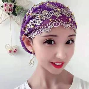 YASEEN Soft Feather Lace Fashionable Women's <b>Hat</b> for Events Photos - Breathable Eco-friendly, Middle Eastern and Islamic Style - Product Image 1