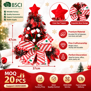 Chapeau <span class=keywords><strong>de</strong></span> Noël surdimensionné en forme d'arbre avec étoile, nœud et guirlande, accessoire <span class=keywords><strong>de</strong></span> déguisement pour fête <span class=keywords><strong>de</strong></span> Noël - Product Image 1
