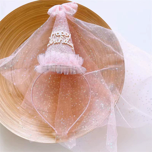 Super Fairy Pearl Tassel Lace Hairpin Birthday Princess Baby <b>Crown</b> & Veil Hair Accessories for Girls - Product Image 1