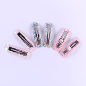 Lot de 3 pinces à cheveux scintillantes en tissu et cristal pour enfants, accessoires de coiffure pour demoiselles d'honneur et fêtes - Product Image 3