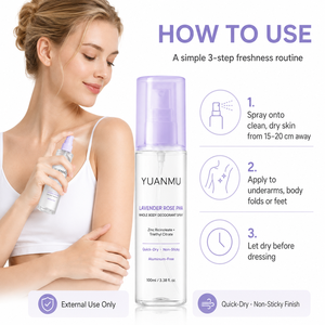 <span class=keywords><strong>Deodorante</strong></span> Spray per Tutto il Corpo Senza Alluminio <span class=keywords><strong>con</strong></span> Lavanda e Rosa, Controllo Odori per 72 Ore, <span class=keywords><strong>con</strong></span> PHA e Ricinoleato di Zinco, per Uomini e Donne - Product Image 6