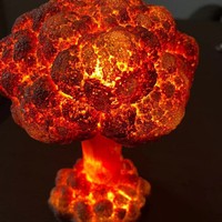 Nouvelle lampe de table créative à impression 3D, décoration d'explosion, nuage de champignons, lampe d'explosion nucléaire
