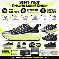 Chaussures de course pour hommes avec logo personnalisé, respirantes, en mesh, baskets épaisses, fabrication de chaussures OEM ODM en marque privée