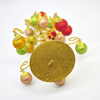 Décoration de Noël en fer de haute qualité, arbre artificiel doré/argenté, pour intérieur, cadeau pour enfants, tour de boules, famille, mariage