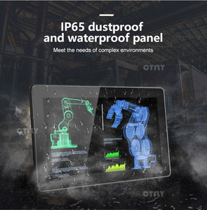 IP65 không thấm nước nhôm 10.4 15 21.5 27 inch Bảng điều chỉnh PC Wall Mount 1080P HD điện trở/cảm ứng điện dung màn hình công nghiệp màn hình - Product Image 4