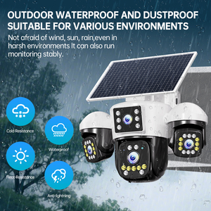 12MP 4G SIM Solar-Sicherheitskamera 12X Zoom Kabellose Außen-PTZ-<span class=keywords><strong>IP</strong></span>-Kamera KI-Erkennung Farbnachtsicht IP66 Wasserdicht - Product Image 5