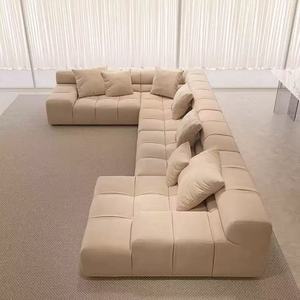 Más diseños para muebles modernos de lujo <span class=keywords><strong>y</strong></span> cómodos para el hogar, combinación de tela de terciopelo de ocio personalizada, sofá de sala de estar - Product Image 3