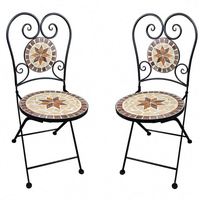 Ensemble de meubles de jardin Mosaic, table bistrot avec chaises, ensemble pour balcon