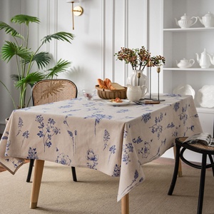 DUOLAI Noël Mariage Couverture de table de couleur personnalisée rectangle blanc <span class=keywords><strong>beige</strong></span> 100% <span class=keywords><strong>nappe</strong></span> en <span class=keywords><strong>lin</strong></span> pur avec broderie - Product Image 5