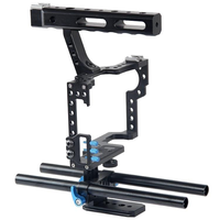 ZSYB Cage de stabilisation ergonomique portable en aluminium avec poignée, capacité 5 kg, pour appareils photo numériques A7R4/A7R3/A7R2/A7R1 Pro