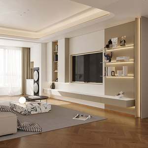 Meuble TV LED moderne de haute qualité pour le salon, les meubles de la maison, l'hôtel, avec espace de rangement pour les équipements multimédias, convient aux téléviseurs de 65 pouces et plus - Product Image 1